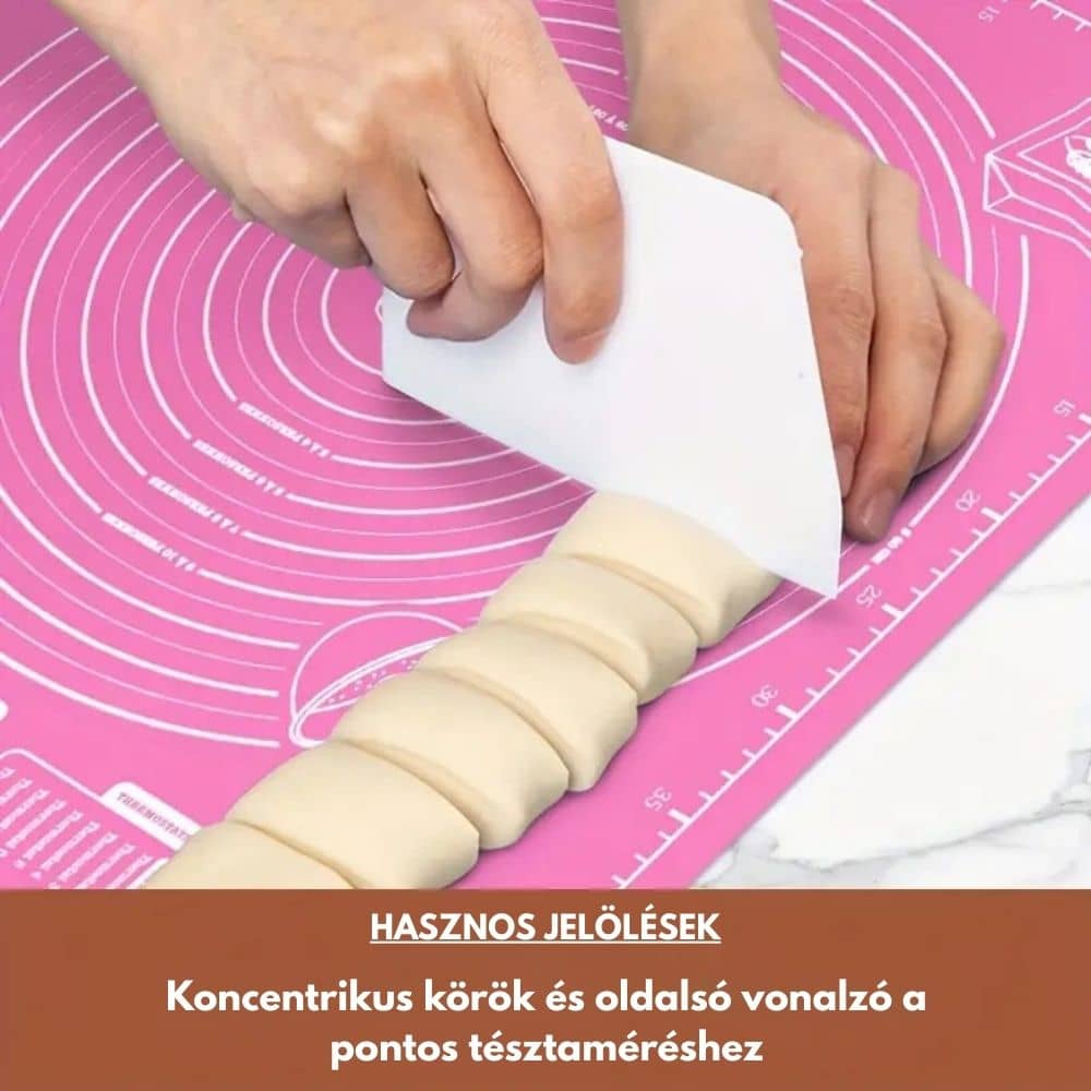 Tapadásmentes szilikon szőnyeg tészta gyúrásához és kinyújtásához