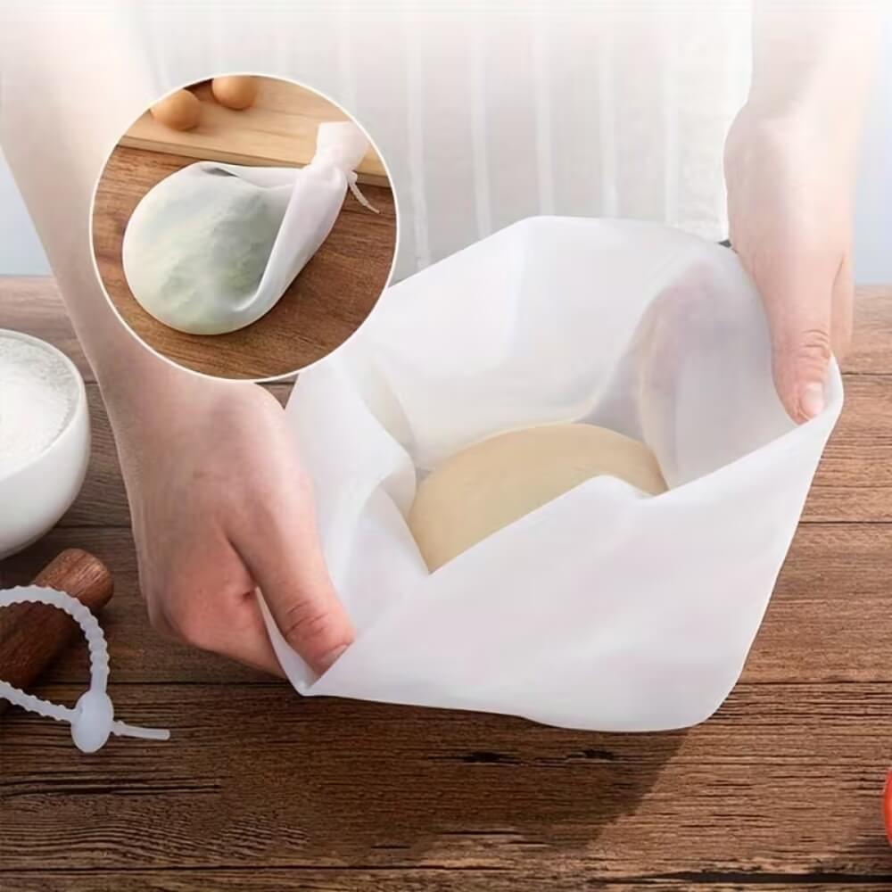 Sac din Silicon pentru Frământat Aluat — Fără Murdărie, Fără Efort