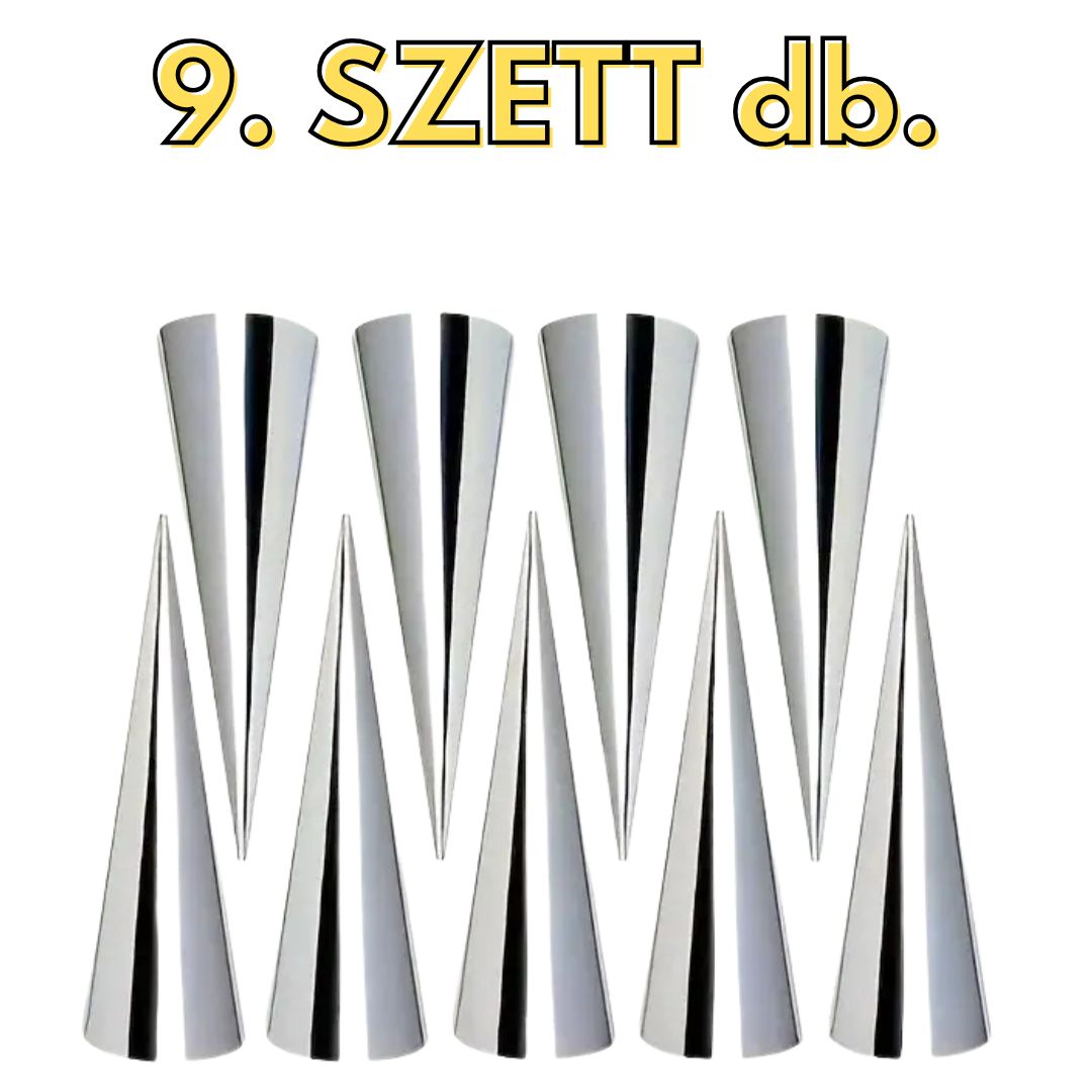 9 darabos rozsdamentes acél tésztaszabó szett