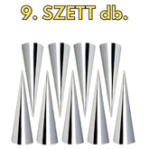 9 darabos rozsdamentes acél tésztaszabó szett