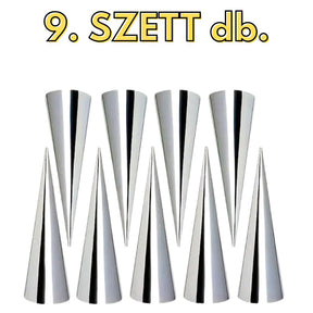 9 darabos rozsdamentes acél tésztaszabó szett