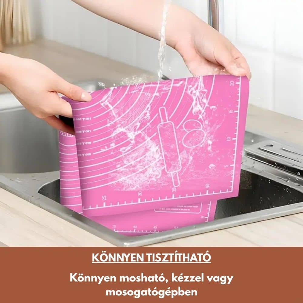 Tapadásmentes szilikon szőnyeg tészta gyúrásához és kinyújtásához