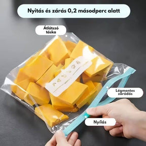 45 darabos csomag légmentesen záródó élelmiszer-tároló tasak