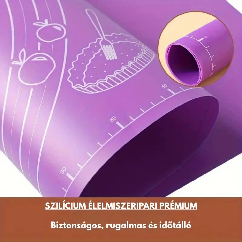Tapadásmentes szilikon szőnyeg tészta gyúrásához és kinyújtásához