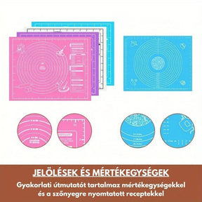 Tapadásmentes szilikon szőnyeg tészta gyúrásához és kinyújtásához